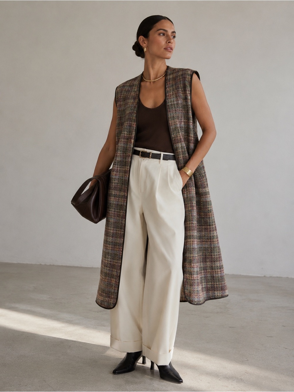 Vintage Christian Dior Monsieur Plaid Trench Coat Lining Vest Size 40L